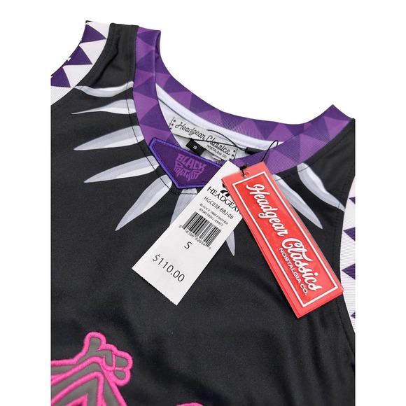 Pink Panther X Marvel Black Panther T'Challa Headgear Classics Basketball Jersey - Picture 5 of 5